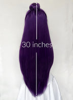 The Apothecary Diaries Jinshi Purple Braided Lace Front Synthetic Men's Wig LF2517
