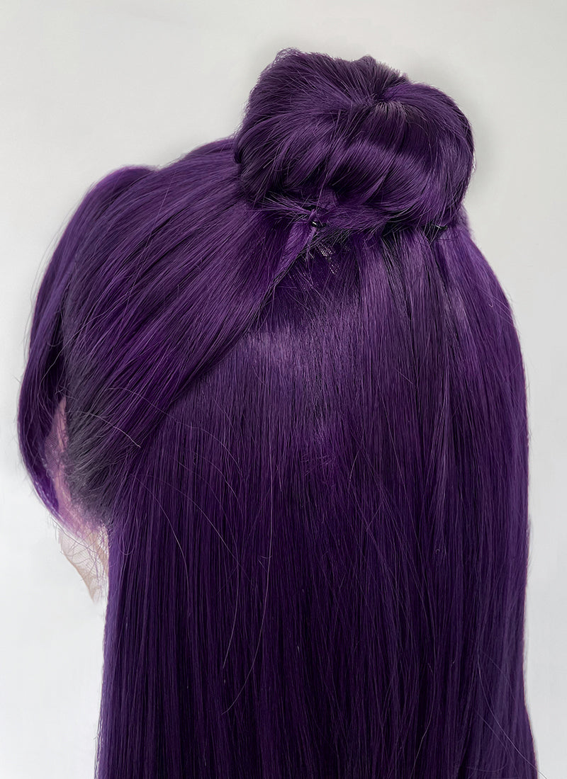 The Apothecary Diaries Jinshi Purple Braided Lace Front Synthetic Men's Wig LF2517