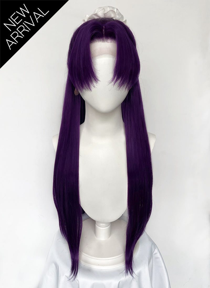 The Apothecary Diaries Jinshi Purple Braided Lace Front Synthetic Men's Wig LF2517