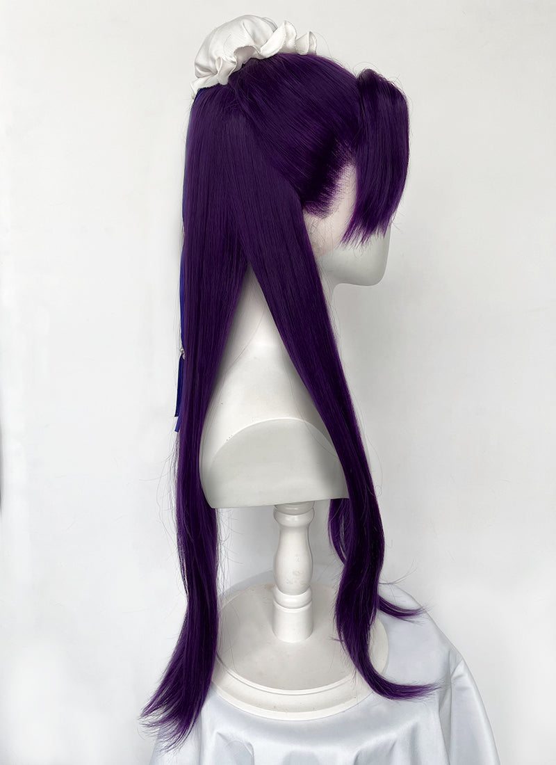 The Apothecary Diaries Jinshi Purple Braided Lace Front Synthetic Men's Wig LF2517