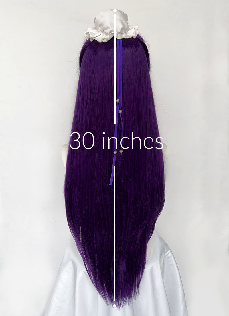 The Apothecary Diaries Jinshi Purple Braided Lace Front Synthetic Men's Wig LF2517