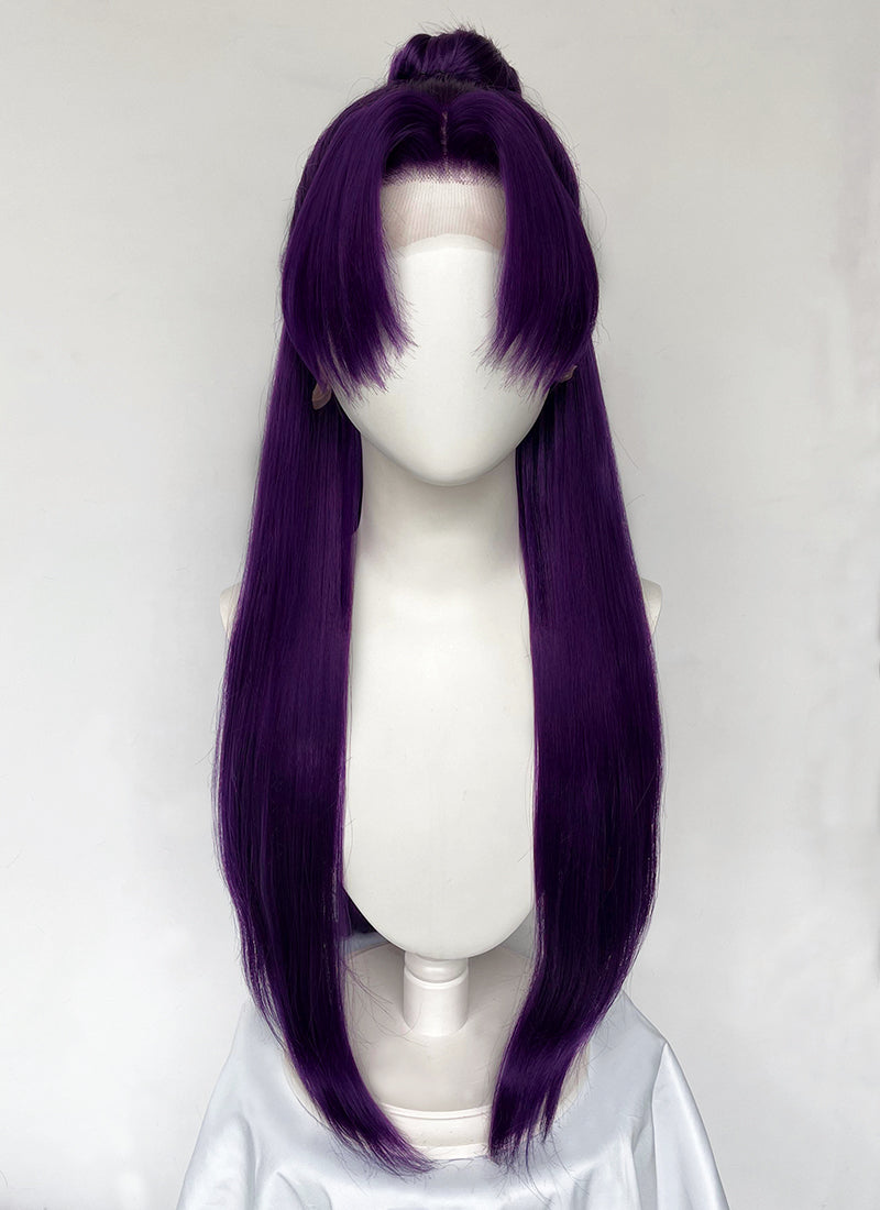 The Apothecary Diaries Jinshi Purple Braided Lace Front Synthetic Men's Wig LF2517