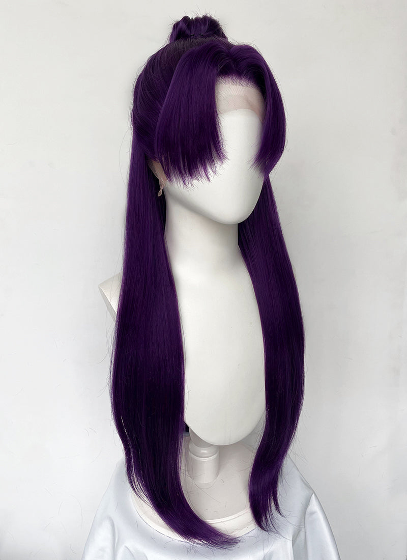 The Apothecary Diaries Jinshi Purple Braided Lace Front Synthetic Men's Wig LF2517