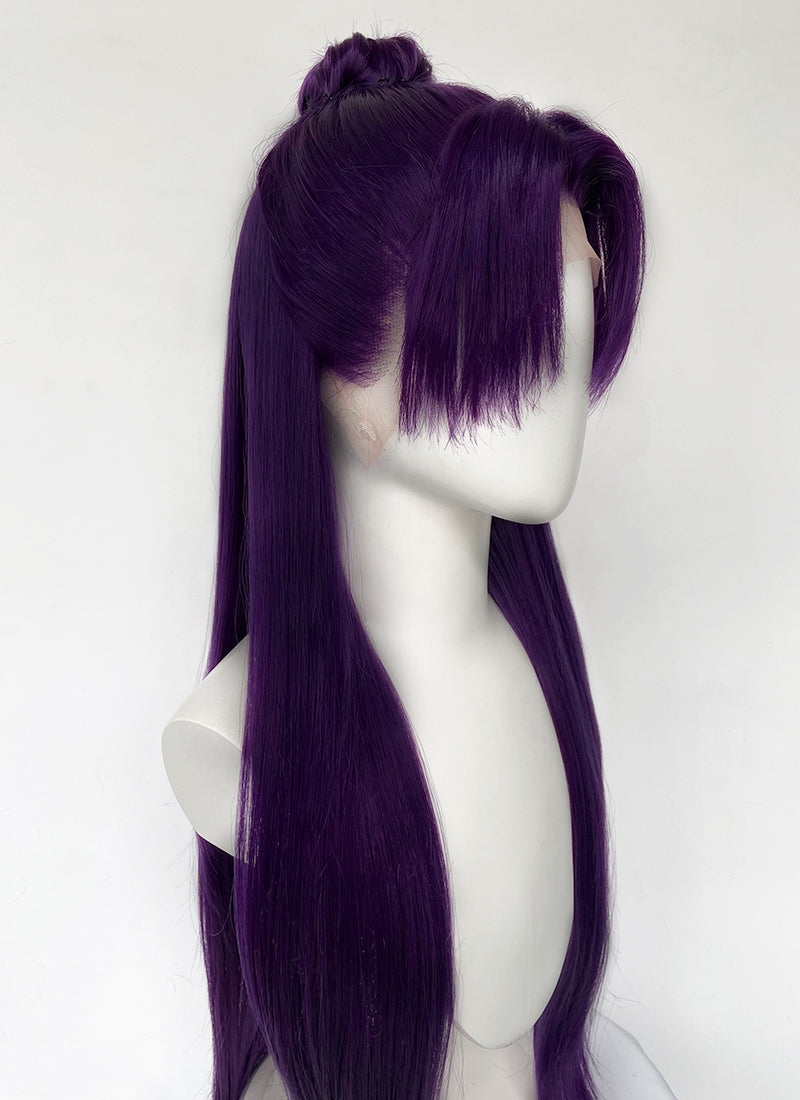 The Apothecary Diaries Jinshi Purple Braided Lace Front Synthetic Men's Wig LF2517