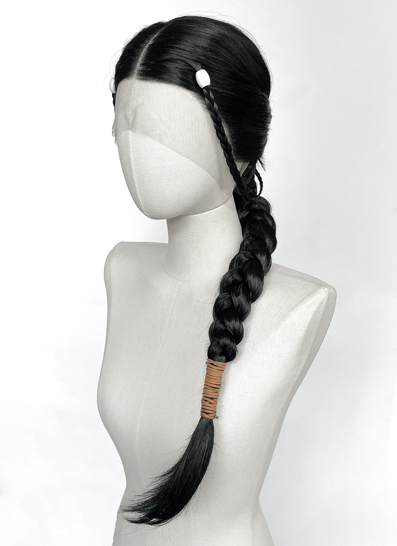 Avatar: The Last Airbender Jet Black Braided Lace Front Synthetic Hair Wig LF2521