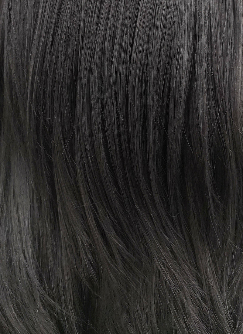 Jet Black Straight Lace Front Synthetic Bob Wig LF262