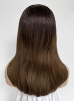 From the World of John Wick: Ballerina Eve Macarro Two Tone Brunette Straight Lace Front Synthetic Wig LF3366