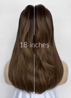 From the World of John Wick: Ballerina Eve Macarro Two Tone Brunette Straight Lace Front Synthetic Wig LF3366