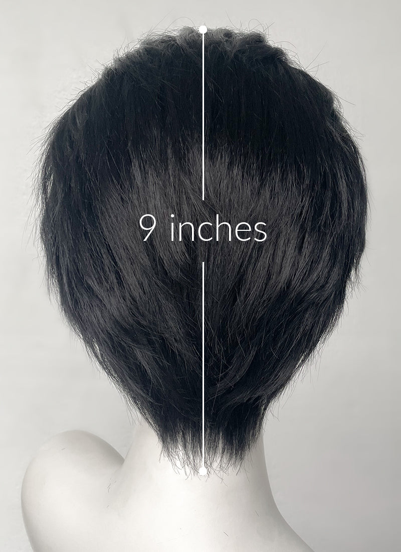 Like a Dragon Kazuma Kiryu Black Straight Slicked Back Lace Front Synthetic Men's Wig LF6010B