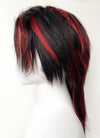 Baldur's Gate 3 Karlach Black Mixed Red Straight Lace Front Synthetic Wig LF6058