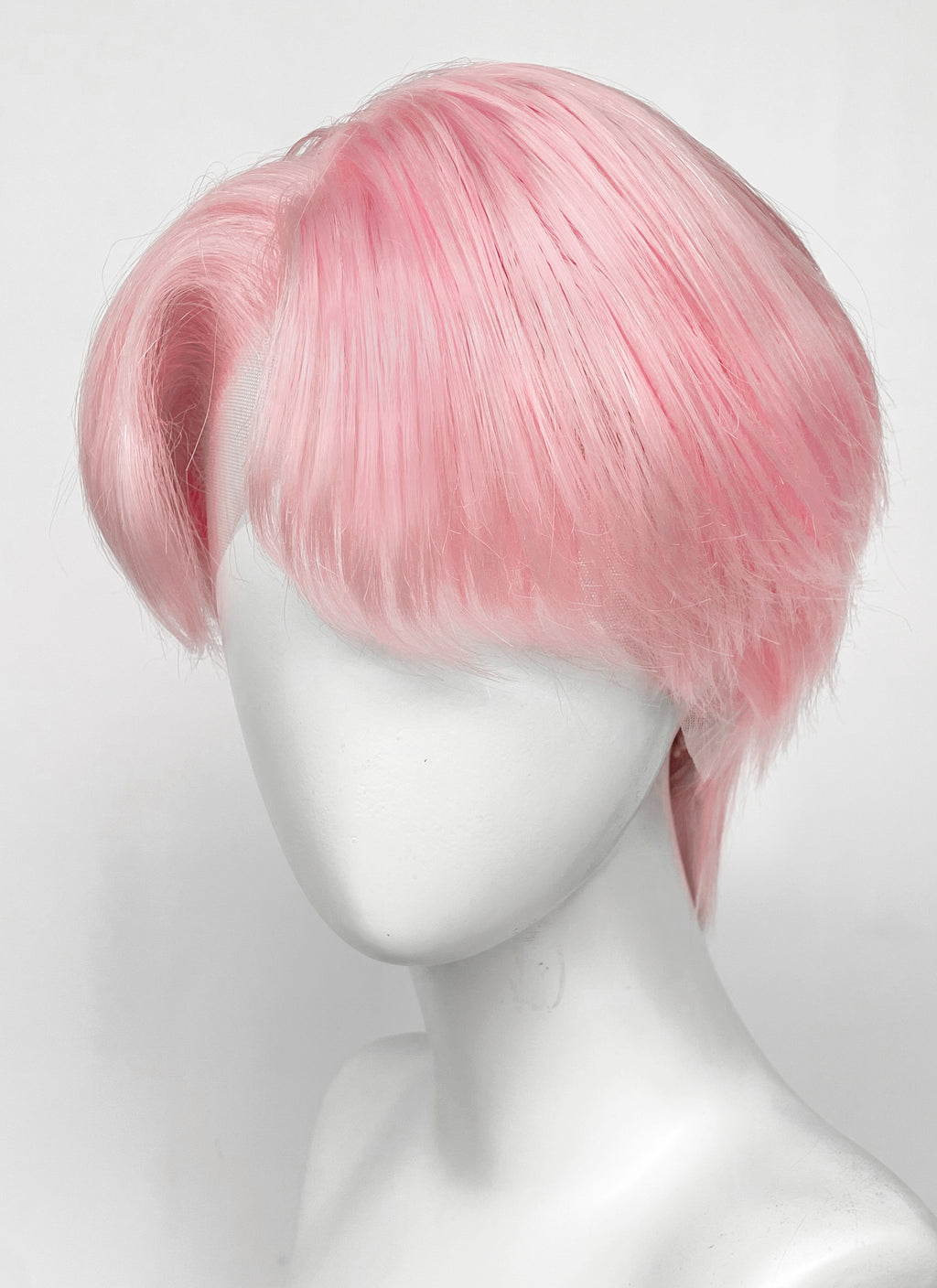 Kpop Pastel Pink Straight Lace Front Synthetic Men's Wig LF6131