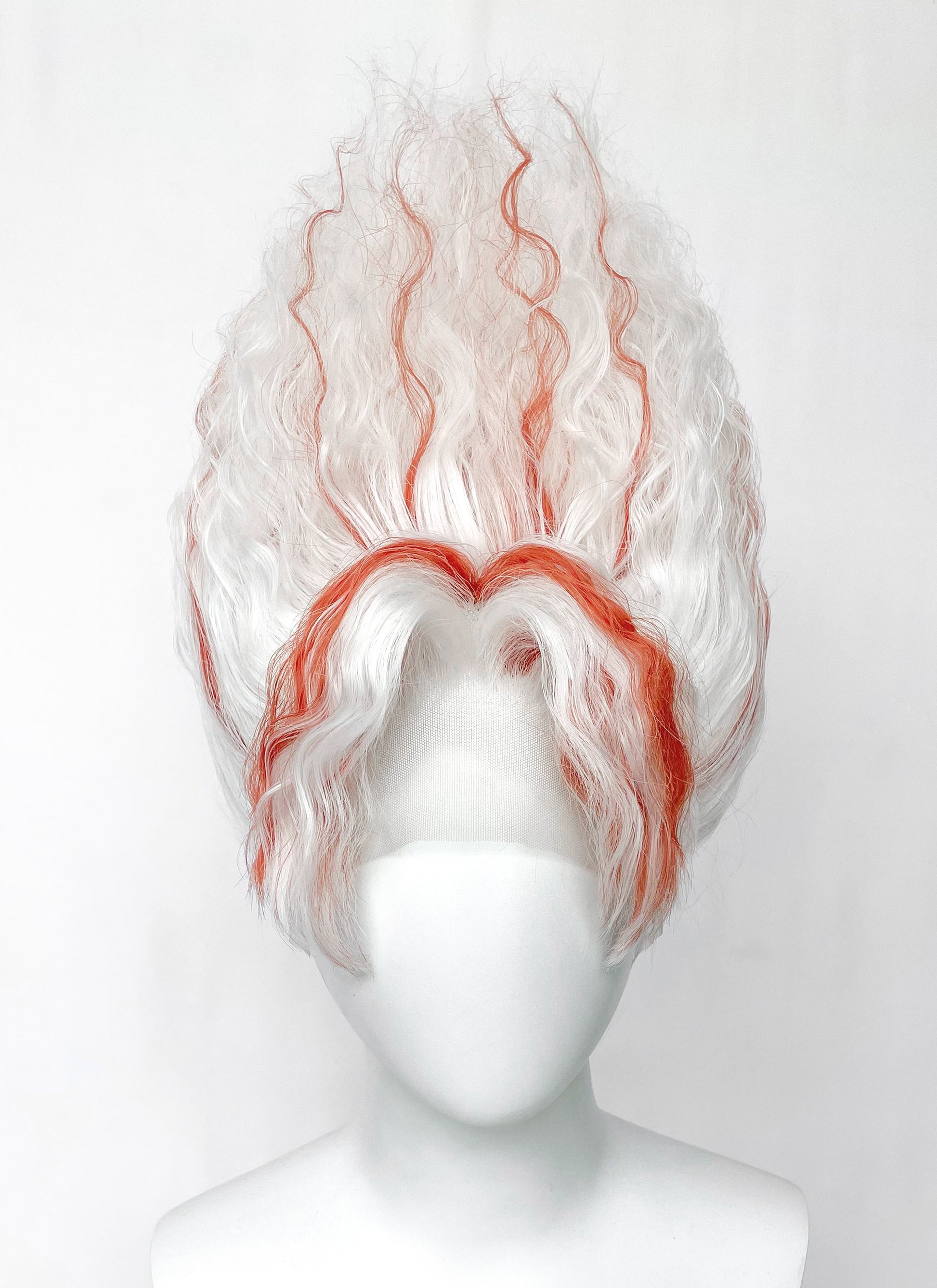 DAN DA DAN Okarun Ken Takakura White Mixed Red Wavy Lace Front Synthetic Men's Wig LF6138