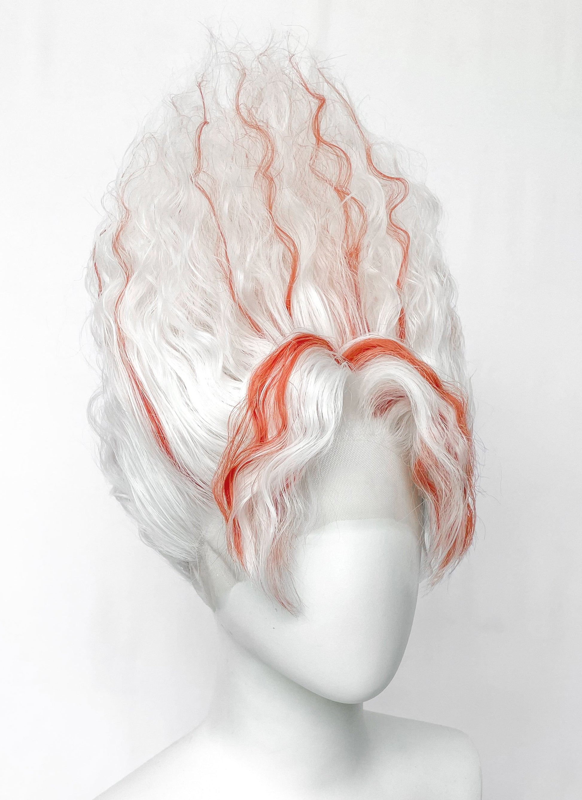 DAN DA DAN Okarun Ken Takakura White Mixed Red Wavy Lace Front Synthetic Men's Wig LF6138