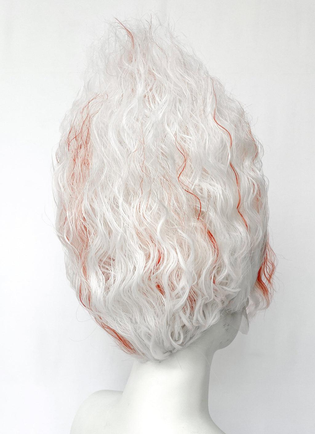 DAN DA DAN Okarun Ken Takakura White Mixed Red Wavy Lace Front Synthetic Men's Wig LF6138