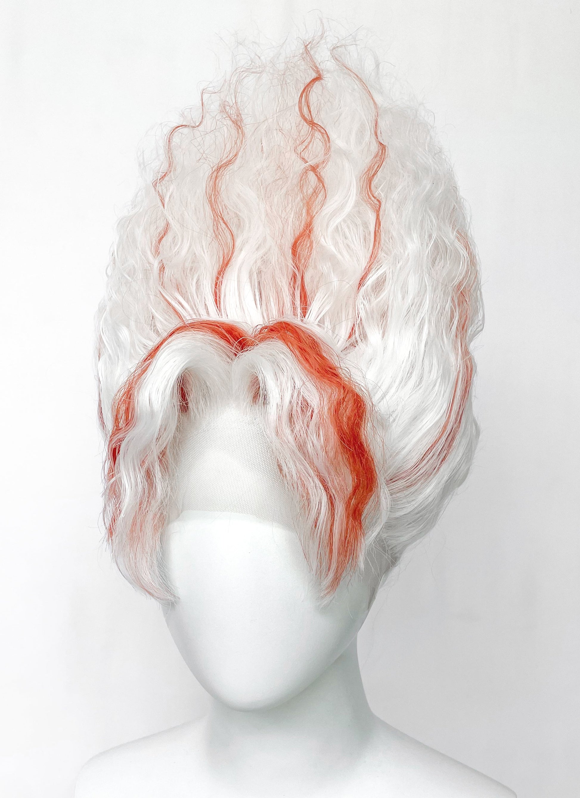 DAN DA DAN Okarun Ken Takakura White Mixed Red Wavy Lace Front Synthetic Men's Wig LF6138