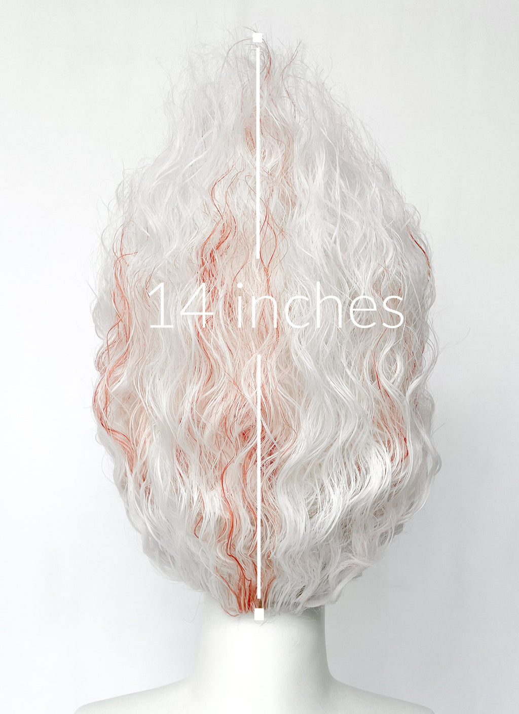 DAN DA DAN Okarun Ken Takakura White Mixed Red Wavy Lace Front Synthetic Men's Wig LF6138