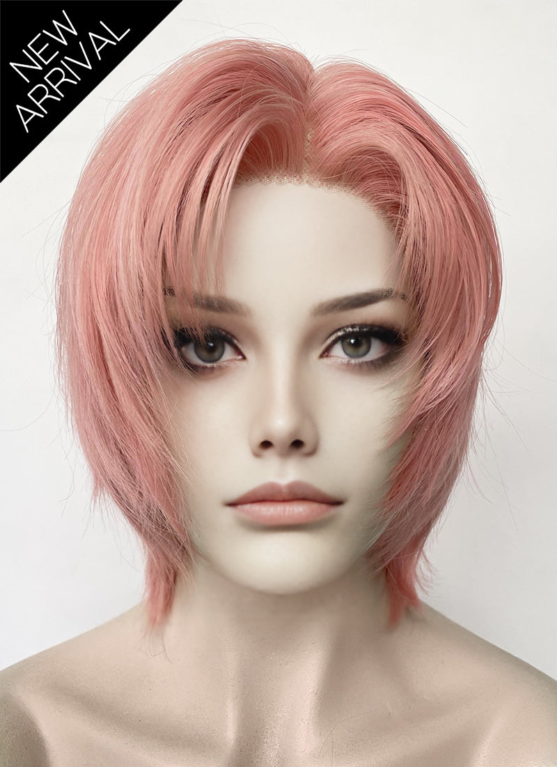 Pink Straight Lace Front Synthetic Hair Wig LF6142
