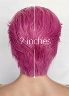 KPop Demon Hunters Saja Boys Abby Hot Pink Straight Lace Front Synthetic Men's Wig LF6145