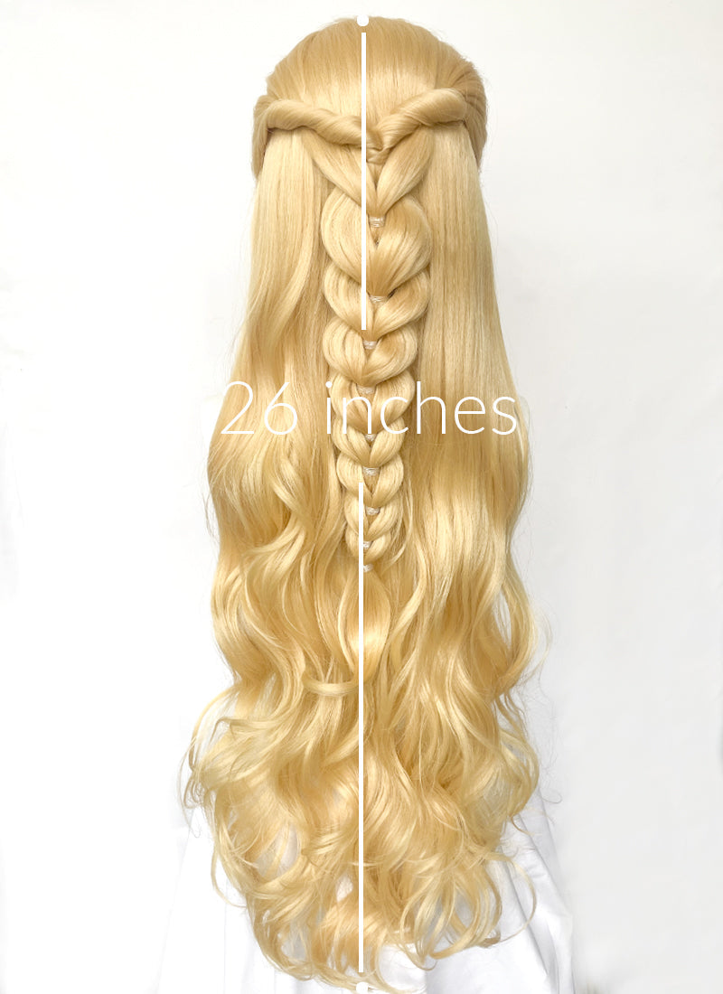 Blonde Braided Lace Front Synthetic Hair Wig LF6146B