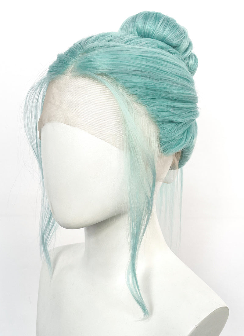 Pastel Green Braided Yaki Lace Front Synthetic Hair Wig LF6152A