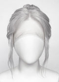 Baldur's Gate 3 Minthara Yaki Silver Grey Braided Lace Front Synthetic Wig LF6152