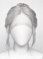 Baldur's Gate 3 Minthara Yaki Silver Grey Braided Lace Front Synthetic Wig LF6152