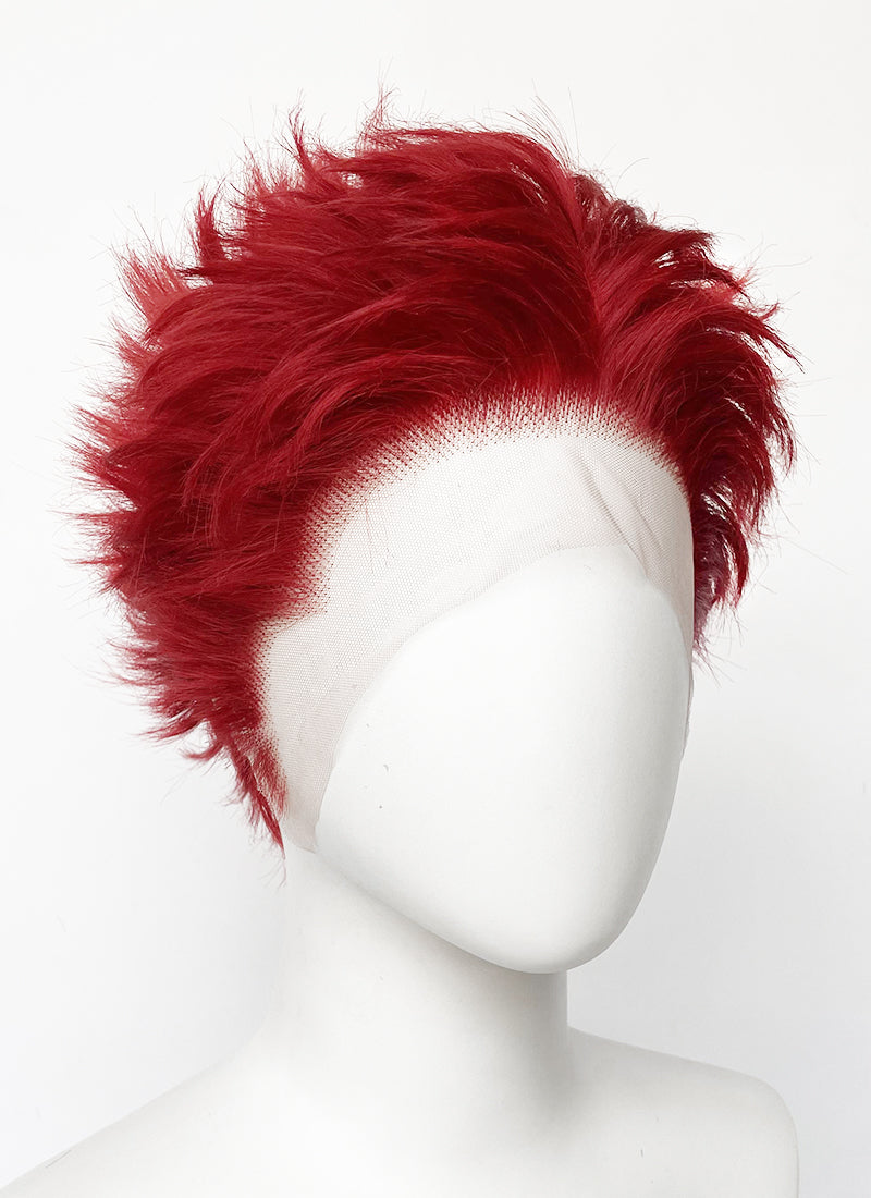 Red Wavy Lace Front Synthetic Men's Wig LF6155