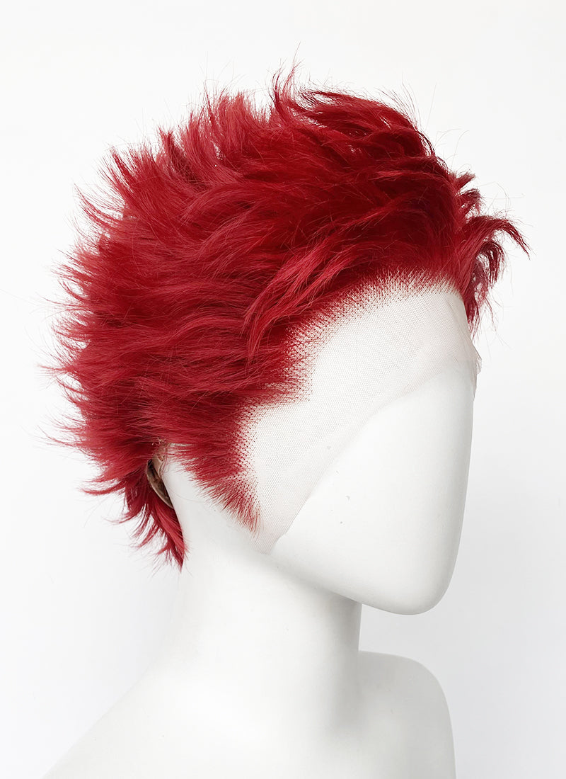 Red Wavy Lace Front Synthetic Men's Wig LF6155