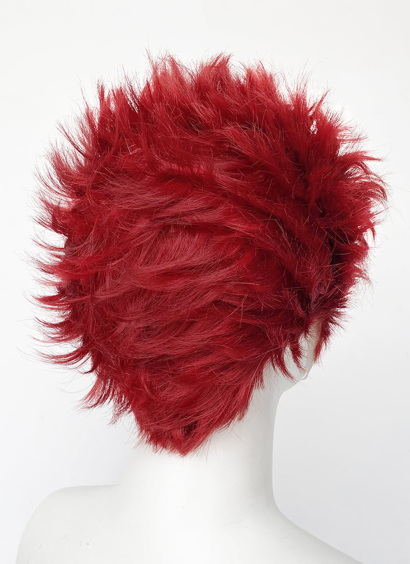 Red Wavy Lace Front Synthetic Men's Wig LF6155