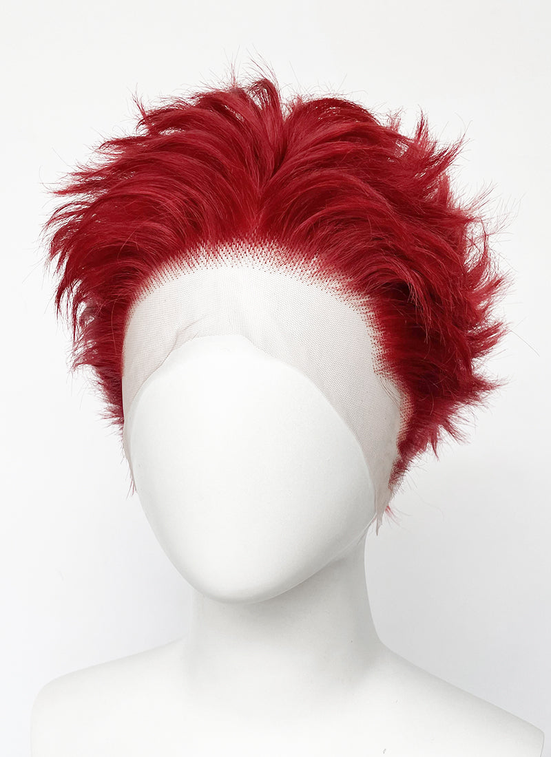 Red Wavy Lace Front Synthetic Men's Wig LF6155