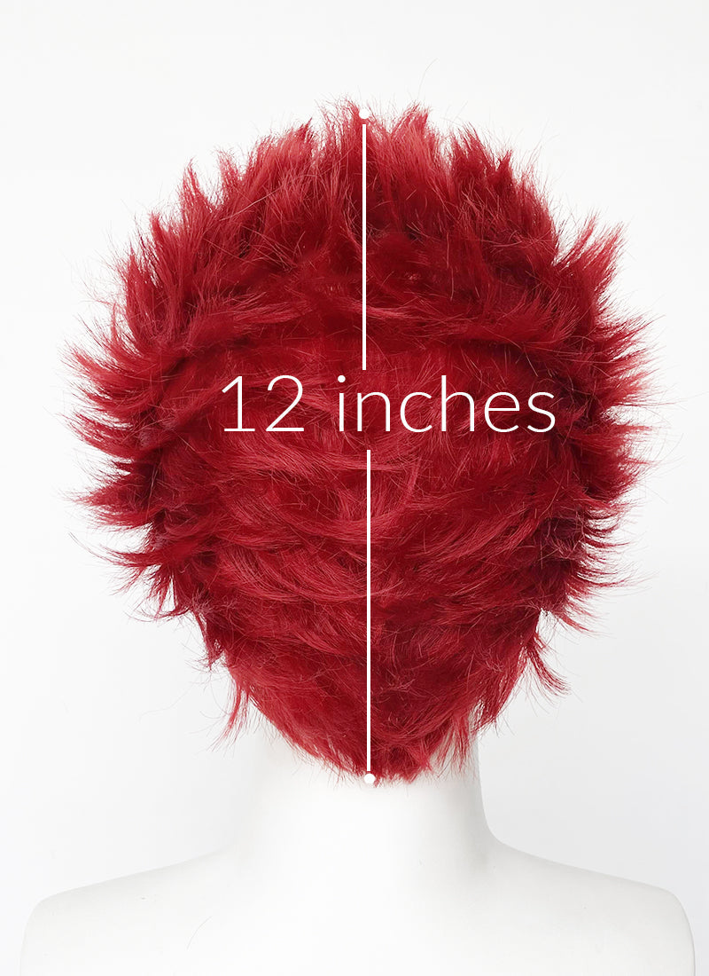 Red Wavy Lace Front Synthetic Men's Wig LF6155