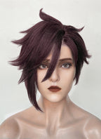 Dispatch Courtney Invisigal Reddish Purple Straight Yaki Lace Front Synthetic Hair Wig LF6159