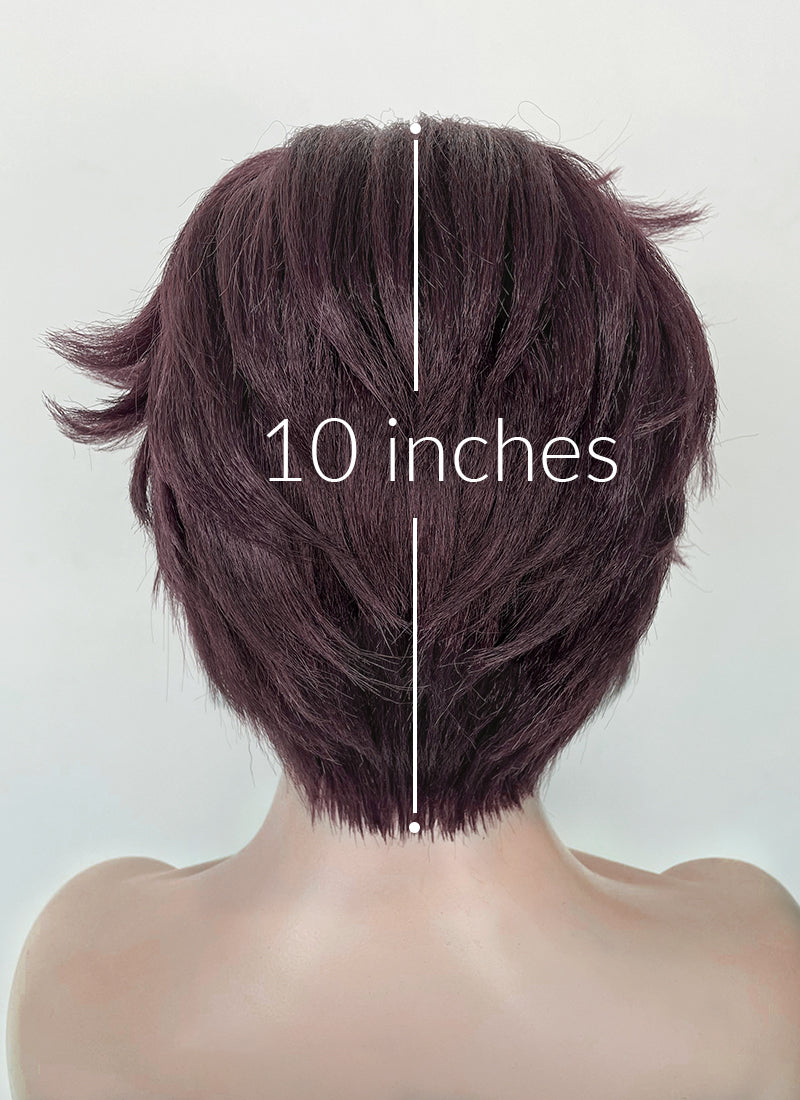 Dispatch Courtney Invisigal Reddish Purple Straight Yaki Lace Front Synthetic Hair Wig LF6159