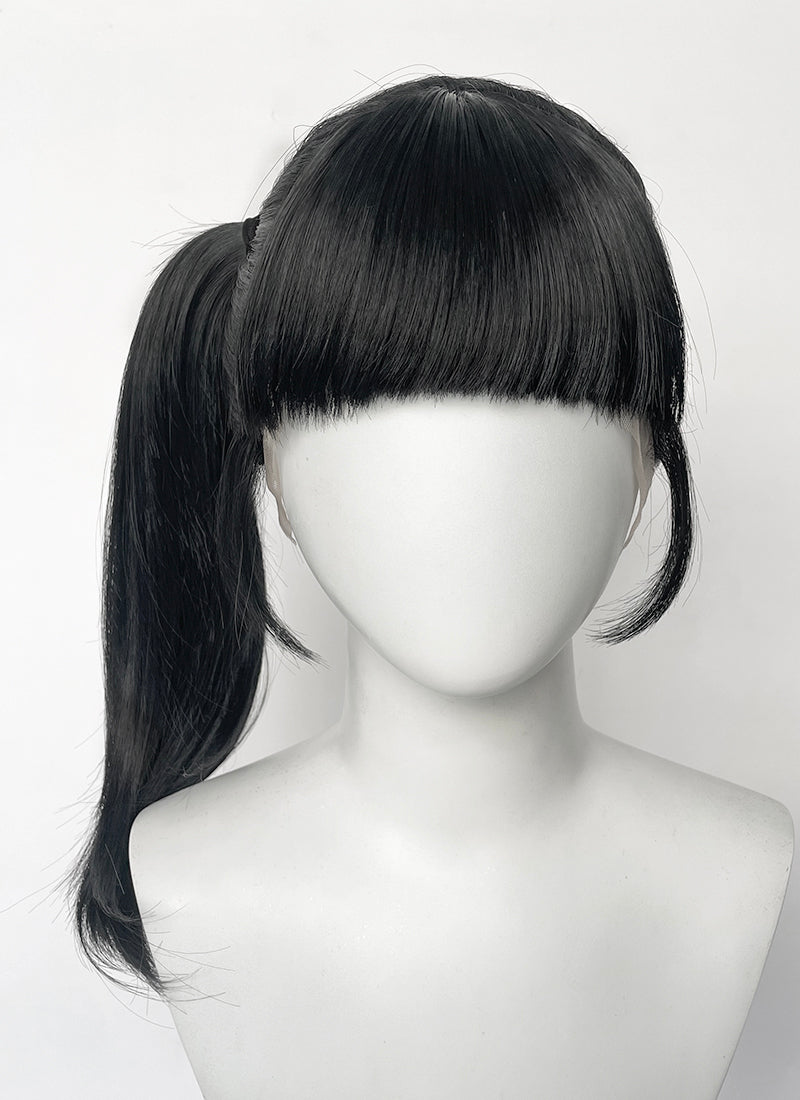 Demon Slayer: Kimetsu no Yaiba Kanao Tsuyuri Black Straight Lace Front Synthetic Wig LF6165