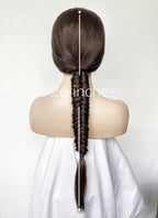 Tomb Raider Lara Croft Brunette Braided Lace Front Synthetic Hair Wig LF6170