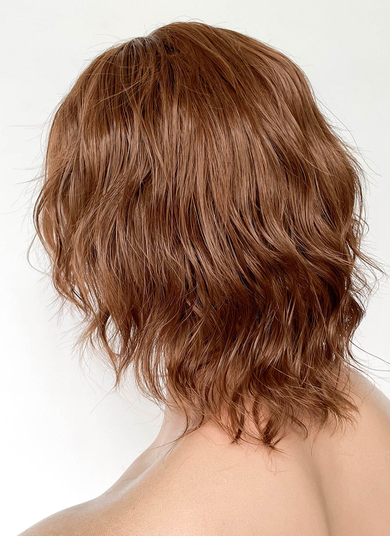 Critical Role The Mighty Nein Caleb Widogast Brown Wavy Lace Front Synthetic Men's Wig LF6171