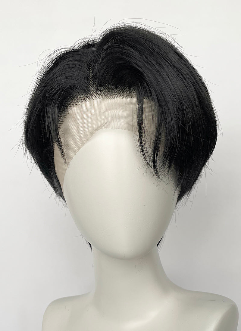 Jujutsu Kaisen Yuta Okkotsu Jet Black Straight Lace Front Synthetic Men's Wig LF6179