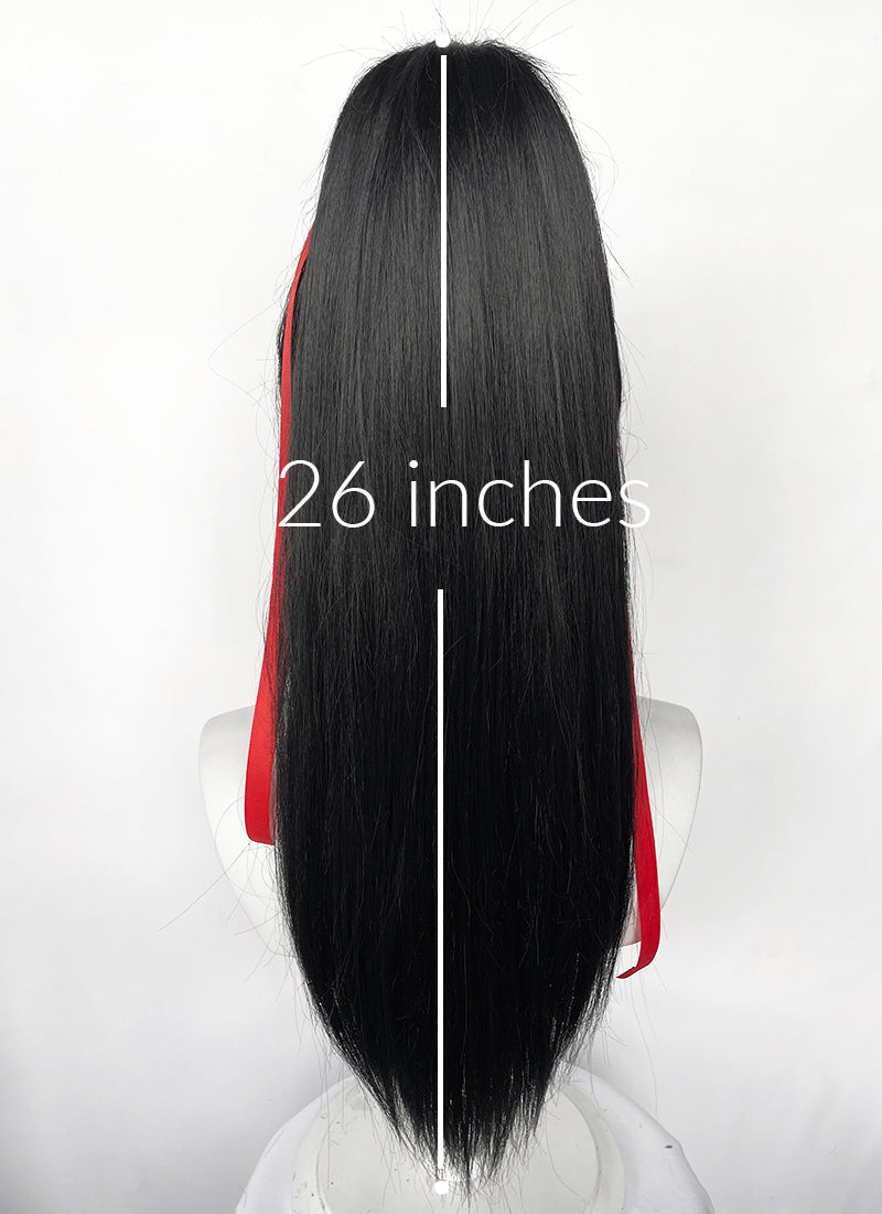 Mo Dao Zu Shi Grandmaster of Demonic Cultivation Wei Wuxian Jet Black Ponytail Lace Front Wig LF6184