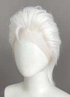 White Straight Lace Front Synthetic Men's Wig LF6188