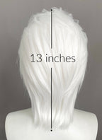 White Straight Lace Front Synthetic Men's Wig LF6188