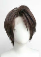 Final Fantasy VIII Squall Leonhart Brunette Straight Lace Front Synthetic Men's Wig LF6189