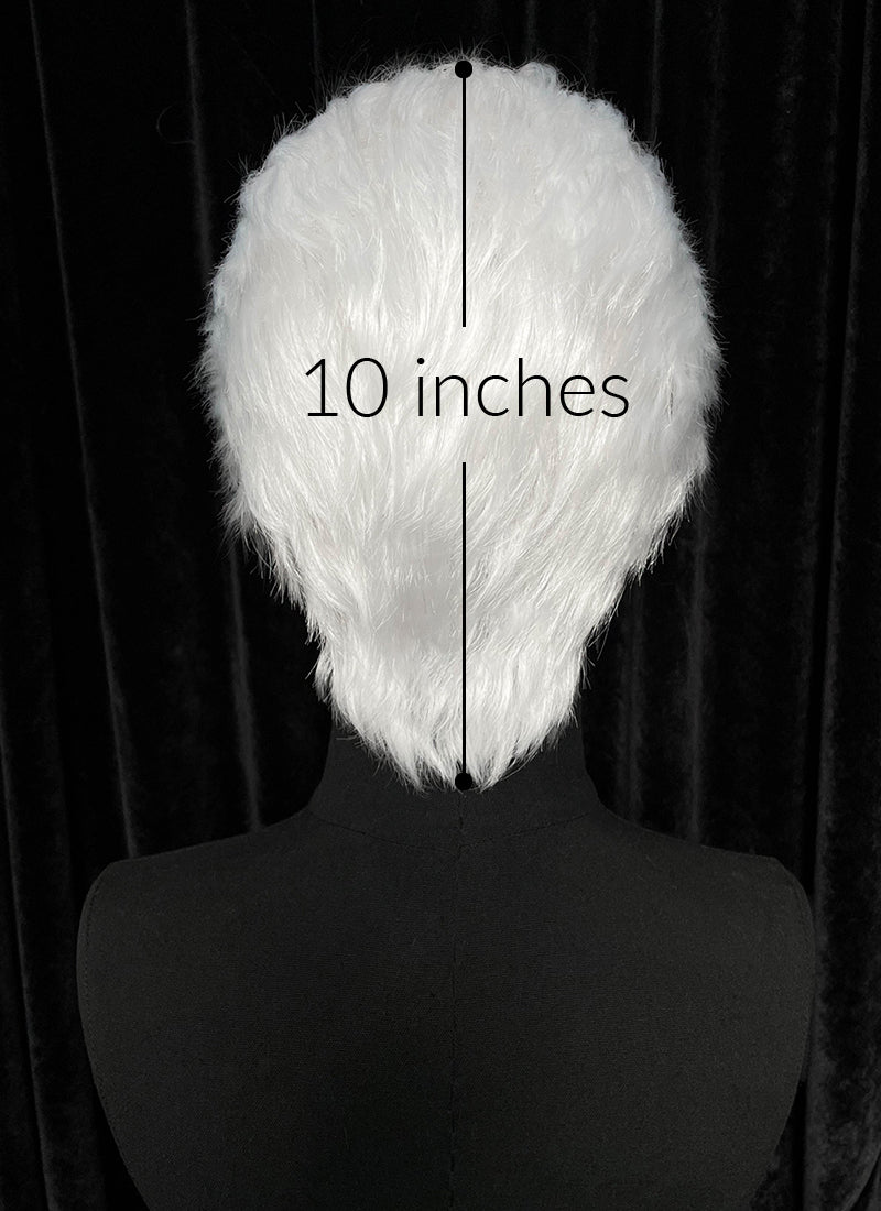 Critical Role The Legend of Vox Machina Percy Straight Pure White 13" x 5" Lace Top Synthetic Men's Wig LF6196