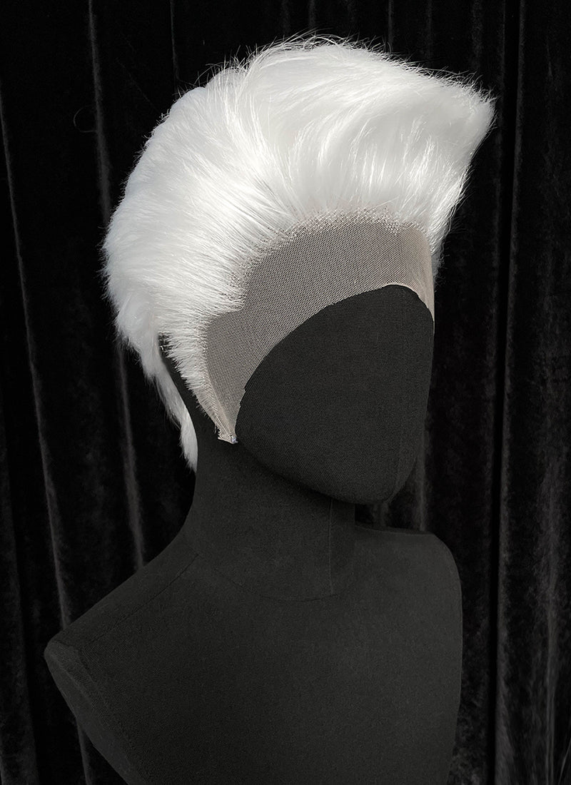 Critical Role The Legend of Vox Machina Percy Straight Pure White 13" x 5" Lace Top Synthetic Men's Wig LF6196