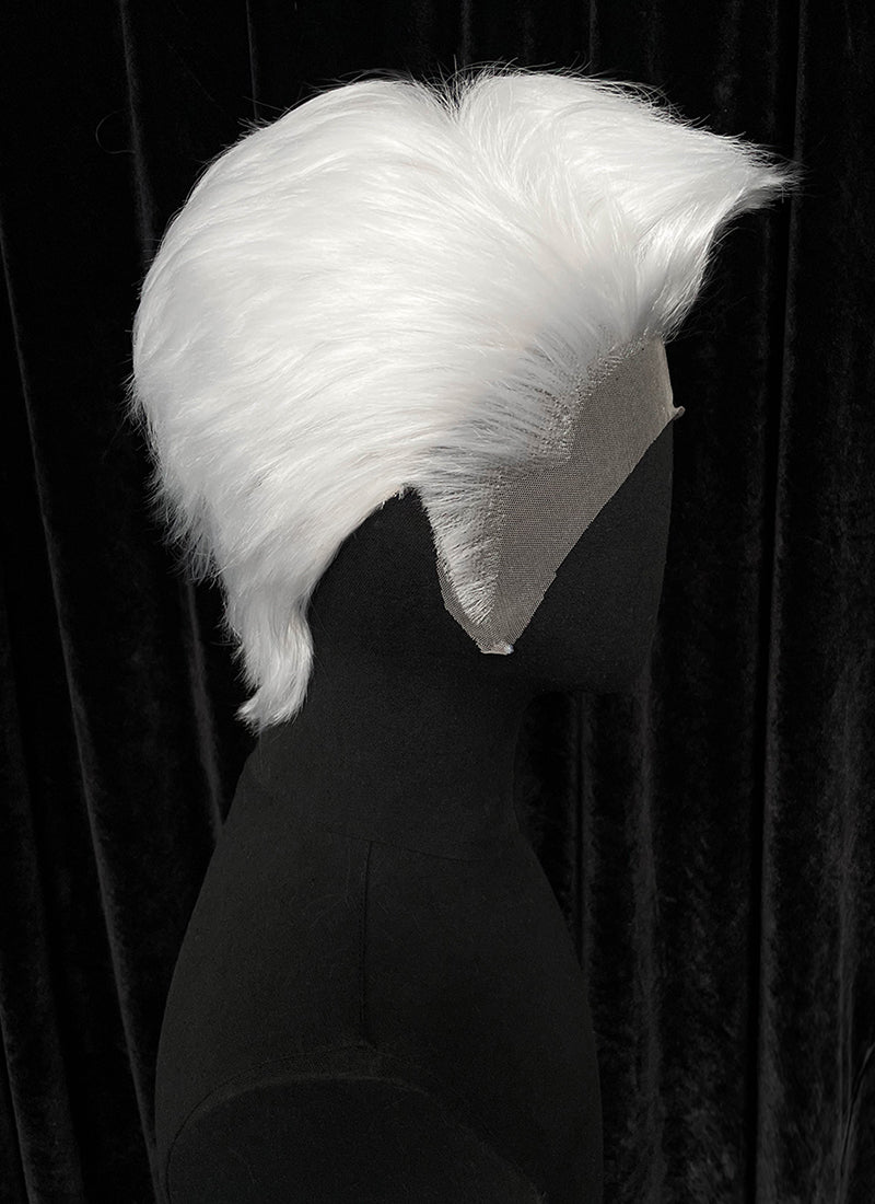 Critical Role The Legend of Vox Machina Percy Straight Pure White 13" x 5" Lace Top Synthetic Men's Wig LF6196