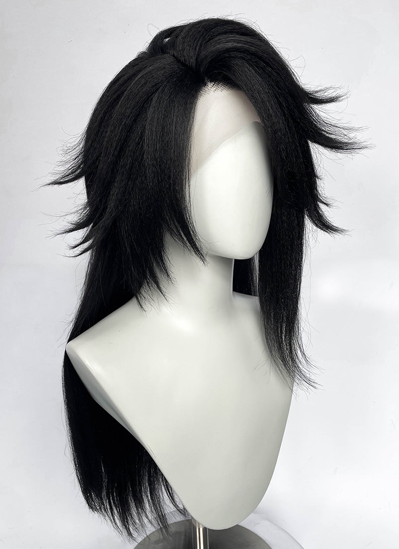 Final Fantasy Vincent Valentine Black Straight Lace Front Synthetic Men's Wig LF6198
