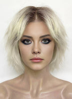 The New Avengers Thunderbolts Yelena Belova Black Widow Blonde With Dark Roots Wavy Lace Front Synthetic Wig LF8046