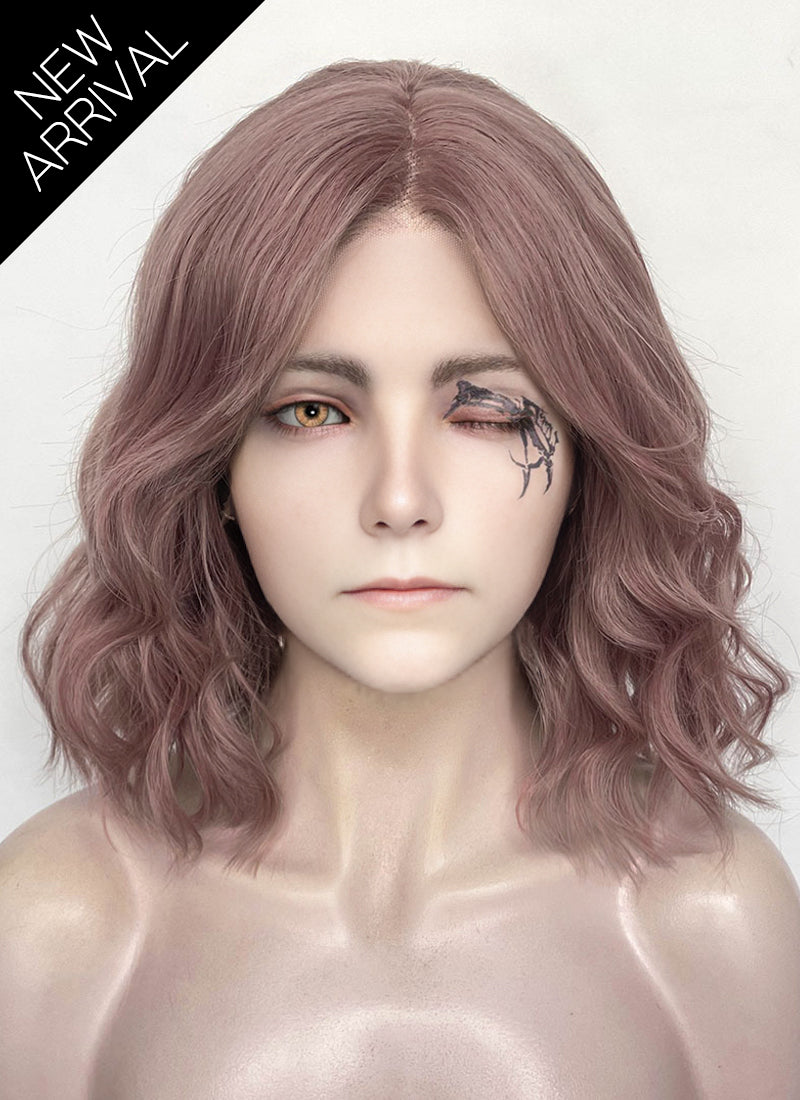 Elden Ring Melina Pastel Pale Plum Wavy Lace Front Synthetic Hair Wig LF8058