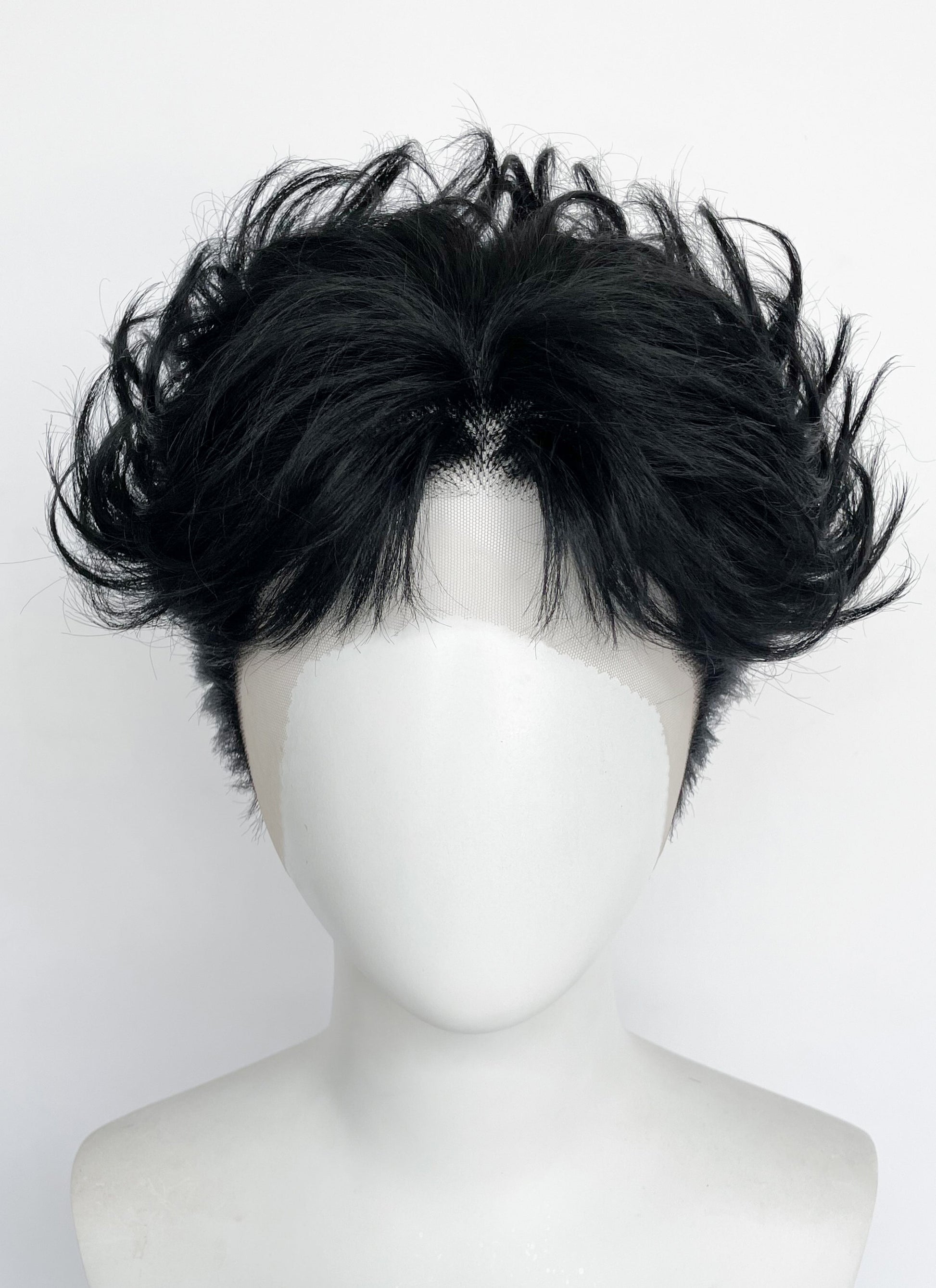 DAN DA DAN Ken Takakura Okarun Black Wavy Lace Front Synthetic Men's Wig LF8063