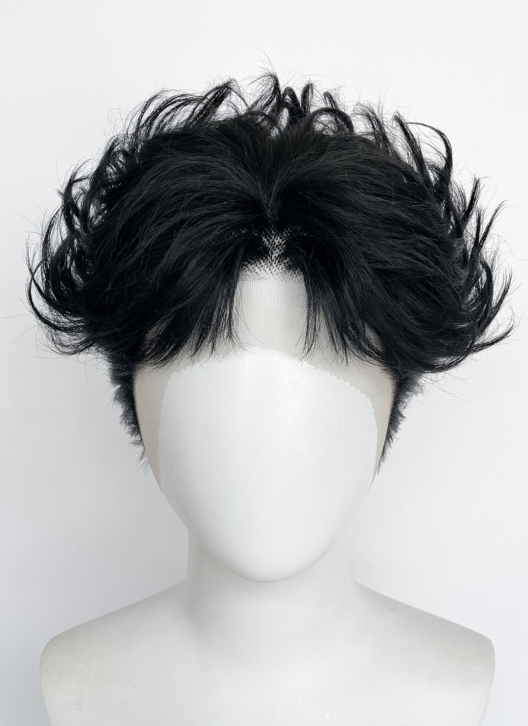 DAN DA DAN Ken Takakura Okarun Black Wavy Lace Front Synthetic Men's Wig LF8063
