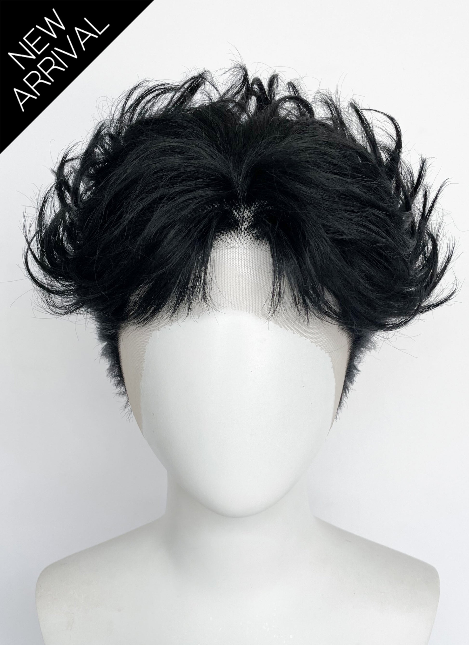 DAN DA DAN Ken Takakura Okarun Black Wavy Lace Front Synthetic Men's Wig LF8063